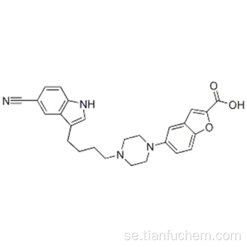 5- [4- [4- (5-cyano-lH-indol-3-yl) butyl] -1-piperazinyl] -2-bensofurankarboxylsyra CAS 163521-19-5